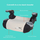 Protect 2-In-1 Folding Booster Car Seat - Dash Tan