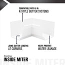 Amerimax 3.5 in. H X 3.75 in. W X 7.5 in. L White Aluminum K Inside Miter