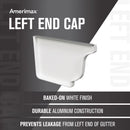 Amerimax 3.5 in. H X 5 in. W X 0.5 in. L White Aluminum K Left End Cap, Pack of 15