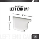Amerimax 3.5 in. H X 5 in. W X 0.5 in. L White Aluminum K Left End Cap, Pack of 15
