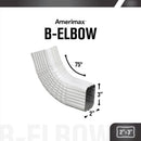 Amerimax 2 in. H X 3 in. W X 17 in. L White Aluminum B Gutter Elbow