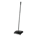 Rubbermaid Dual Action Sweeper, Boar/Nylon Bristles, 44" Steel/Plastic Handle, Black/Yellow - RCP421388BLA