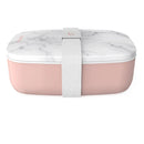 All-in-One Stackable Lunch Box Container - Blush Marble