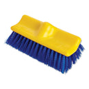Rubbermaid Bi-Level Deck Scrub Brush, Polypropylene Fibers, 10 Plastic Block, Tapered Hole - RCP6337BLU