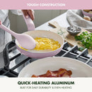 Rio Advanced 10pc Ceramic Nonstick Cookware Set - Pink