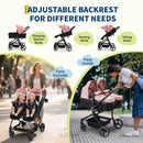 ide by Side Double Stroller - Pink