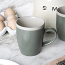 Serenity Stoneware Mug Set of 4 - Green and Cream