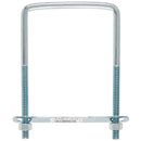 Hampton 3/8 in. X 4 in. W X 6 in. L Coarse Zinc-Plated Steel Square Bend U Bolt, Pack of 10