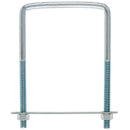 Hampton 3/8 in. X 4 in. W X 6 in. L Coarse Zinc-Plated Steel Square Bend U Bolt, Pack of 10