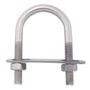 Hampton 5/16 in. X 1-3/8 in. W X 2-1/2 in. L Coarse Zinc-Plated Stainless Steel U-Bolt, Pack of 5