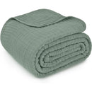 Extra Large Muslin Cotton Blanket - Fern