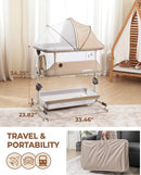 Baby Bassinet Bedside Sleeper - Camel