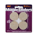 Magic Sliders Felt Self Adhesive Protective Pads Oatmeal Round 1-1/2 in. W X 1-1/2 in. L 8 pk, Pack of 6