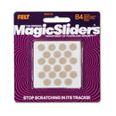 Magic Sliders Felt Self Adhesive Protective Pads Oatmeal Round 3/8 in. W X 3/8 in. L 84 pk, Pack of 6