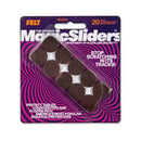 Magic Sliders Felt Self Adhesive Protective Pads Brown Round 3/4 in. W X 3/4 in. L 20 pk, Pack of 6