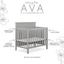 Convertible Mini Crib - Pebble Grey
