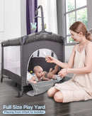 Baby Bassinet Bedside Crib - Grey