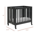 Origami Portable Mini Crib - Black