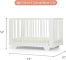 Baby Spirit 8-in-1 Convertible Crib White
