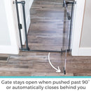 Clear Walk-Thru Baby Gate - Adjustable Metal Safety Gate
