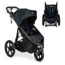 Jogging Stroller with Dual Suspension and Air-Filled Tires - Black