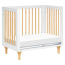 Lolly 4 in 1 Convertible Mini Crib and Twin Bed with Toddler Bed Conversion Kit - white/natural