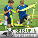 Portable Pop Up Soccer Goal - 6' x 4' Optic Yellow