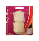 Magic Sliders Rubber Leg Tip White Round 1-1/4 in. W 2 pk