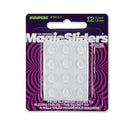 Magic Sliders Vinyl Self Adhesive Bumper Pads Clear Round 1/2 in. W X 1/2 in. L 12 pk, Pack of 6