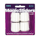 Magic Sliders Rubber Leg Tip White Round 1 in. W 4 pk, Pack of 6