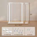 Baby Gate for Stairs and Doorways - White