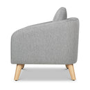 Nina Kids' Chair - Frost Gray with Light Wood Feet
