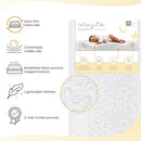 2-in-1 Breathable Two-Sided Portable Mini Crib Mattress - White