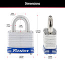 Master Lock 1-5/16 in. H X 1-5/8 in. W X 1-1/2 in. L Steel Double Locking Exterior Padlock