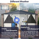 10' X 10' Metal Storage Shed For Ourdoor, Steel Yard Shed With Design Of Lockable Doors