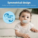 One-Piece Silicone Pacifiers - Pink - 3 Pack