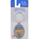 HILLMAN NCAA Tempered Steel Gray Split Ring Keychain, Pack of 3