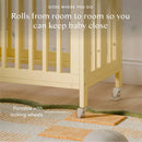 Rolli 9-in-1 Convertible All-Stages Crib with Bassinet & Toddler Bed Kits - Pale Yellow