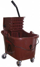 Tough Guy Brown Plastic Mop Bucket and Wringer, 8 3/4 gal - 5CJH9
