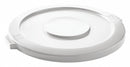 Tough Guy Trash Can Top, Round, Flat, 20 gal, White - 5DMW7