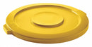 Tough Guy Trash Can Top, Round, Flat, 20 gal, Yellow - 5DMW8