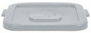 Tough Guy Trash Can Top, Square, Flat, 32 gal, Gray - 5DMX8
