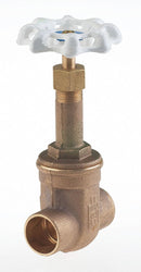 Milwaukee Valve Gate Valve, Lead-Free Bronze, Solder Connection Type, Pipe Size - Valves 3/8" - UP149 3/8
