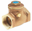 Milwaukee Valve Check Valve, 3/4 in, Single, Inline Swing, Bronze, FNPT x FNPT - UP509 3/4