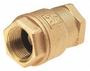 Milwaukee Valve Check Valve, 1/2 in, Single, Inline Spring, Bronze, FNPT x FNPT - UP548T 1/2