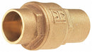 Milwaukee Valve Check Valve, 3/8 in, Single, Inline Spring, Bronze, Sweat x Sweat - UP1548T 3/8