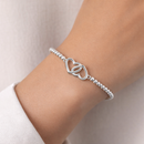 Beaded Intertwined Heart Bracelet