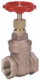 Milwaukee Valve Gate Valve, Valve Class Class 125, Bronze, FNPT Connection Type, Pipe Size - Valves 3/4 in - 105 3/4"