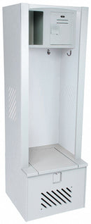 Bradley Gray HDPE Gear Locker, Assembled, (1) Tier, (1) Wide, Opening Width: 25 in - LK302472GHM-200