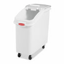 Rubbermaid 29 1/4 in" x 13 1/8 in" x 28 in Mobile Bulk Storage, White - FG360088WHT